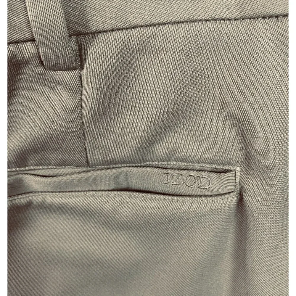 #1450 Izod XFG Mens Size 40x30 Tan Beige Performance Style Casual Pants Golf - Picture 6 of 7
